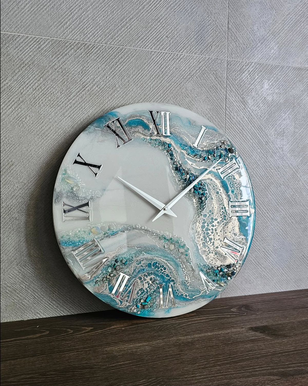 Blue sea wall clock