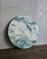 Blue sea wall clock