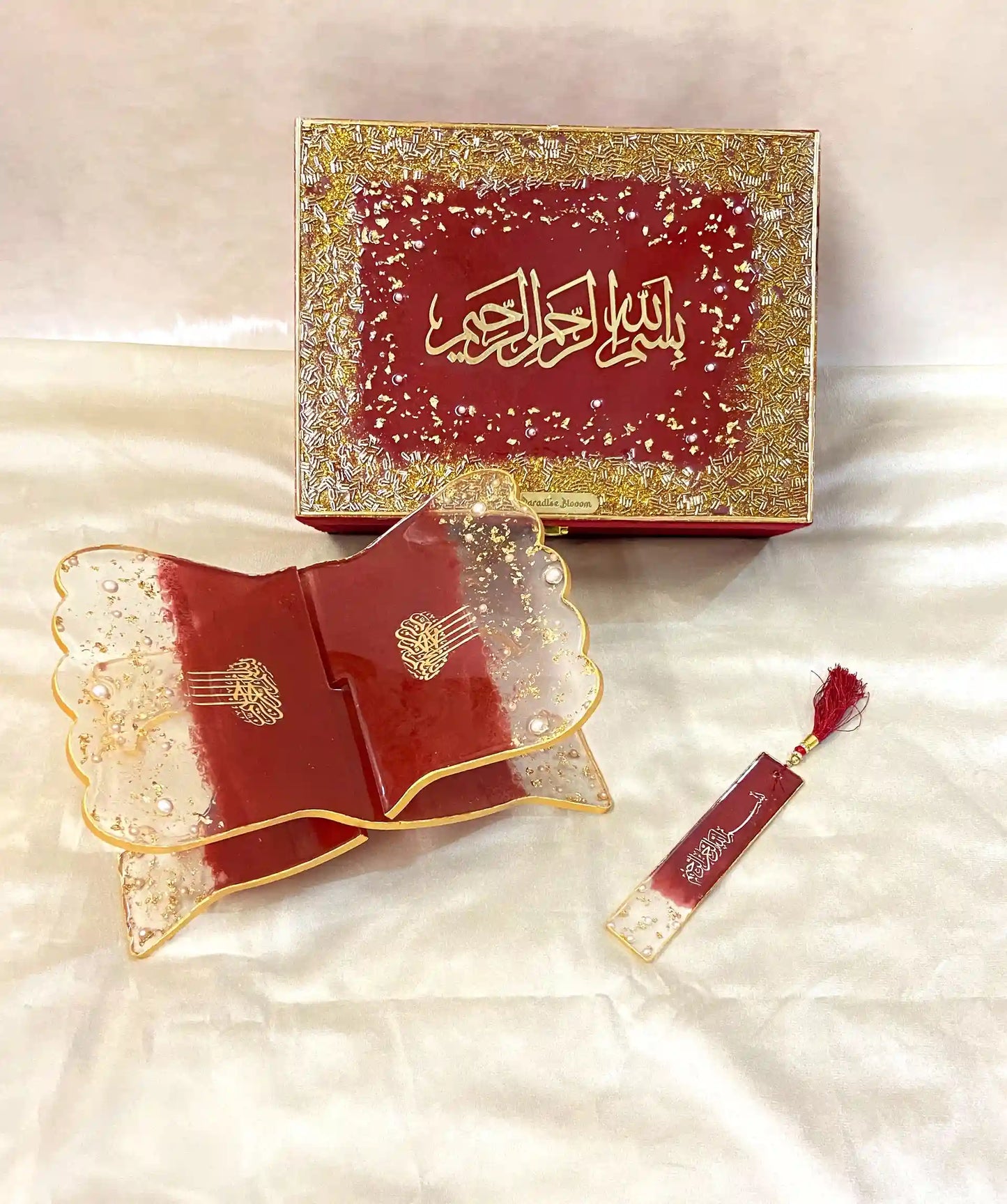 Hand made premium resin quran box set