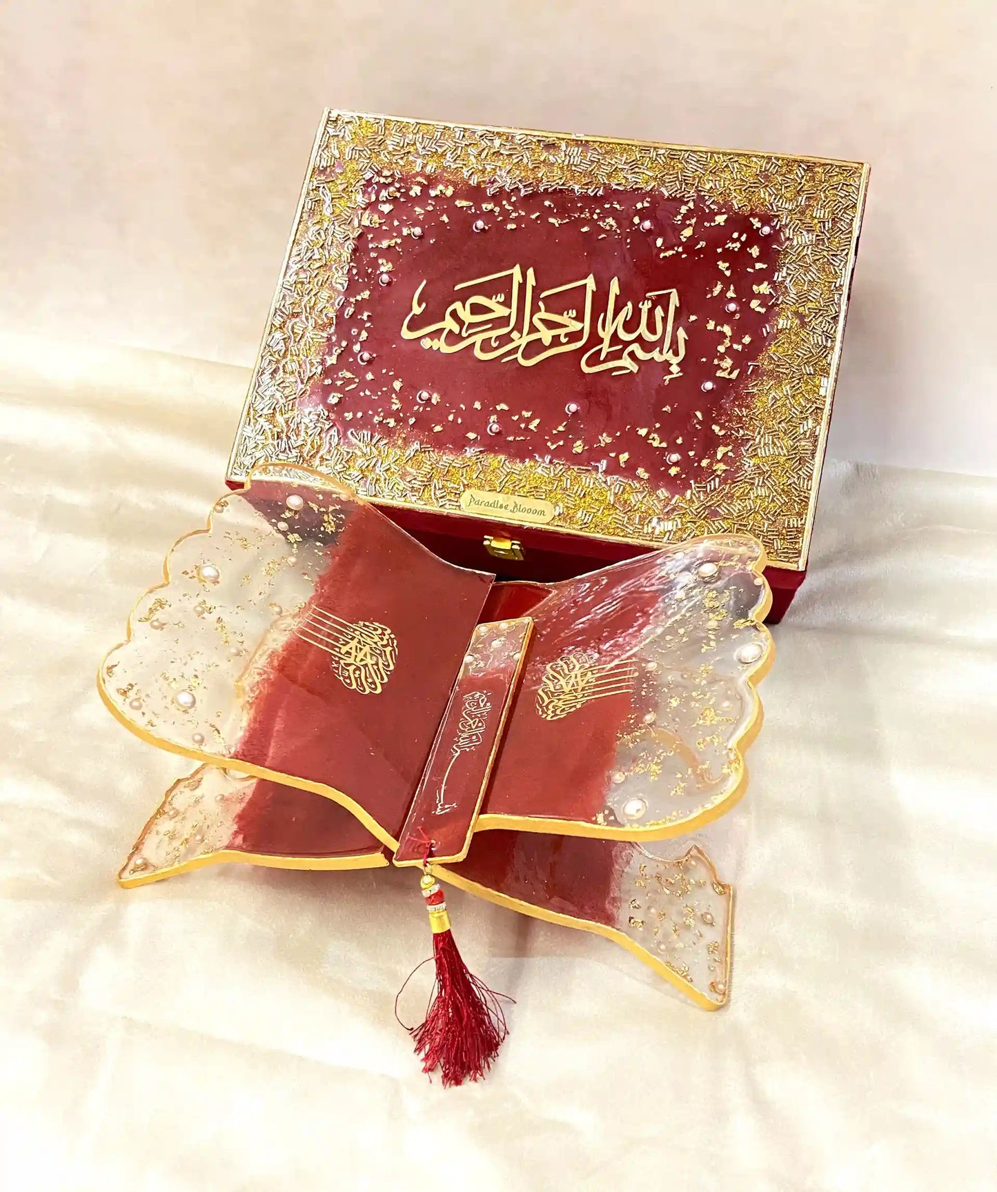 Hand made premium resin quran box set