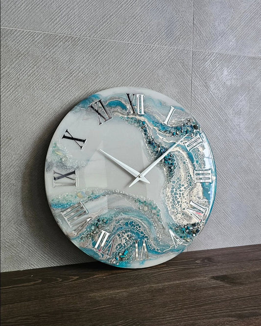Blue sea wall clock