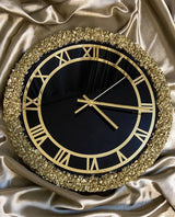 Simple black and gold clock