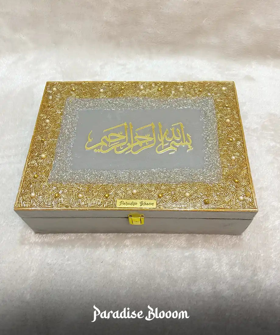 Grey royale quran box set