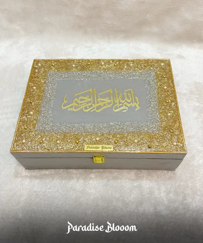 Grey royale quran box set