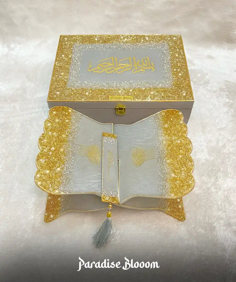 Grey royale quran box set