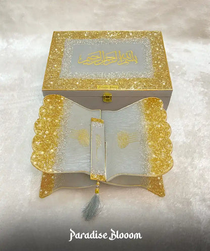 Grey royale quran box set