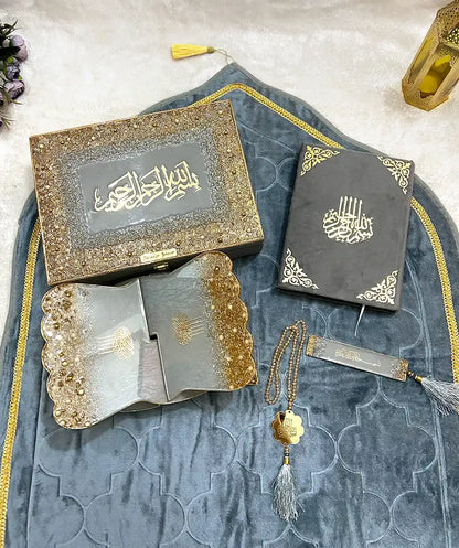 Grey royale quran box set